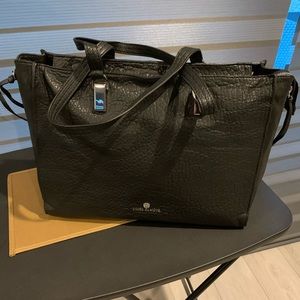 VINCE CAMUTO RILEY Leather Black Tote Shoulder Bag